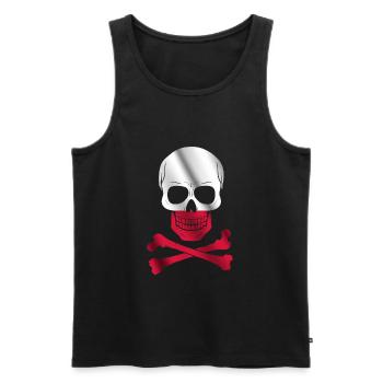 Poland Flag - Men's Premium Organic Tank Top - black - Front - AI Model Male 178 light (178cm)