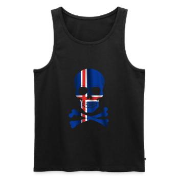 Iceland Flag - Men's Premium Organic Tank Top - black - Front - AI Model Male 178 light (178cm)