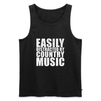 Musique country - Débardeur bio Premium Homme - noir - Devant - Michal (187cm)
