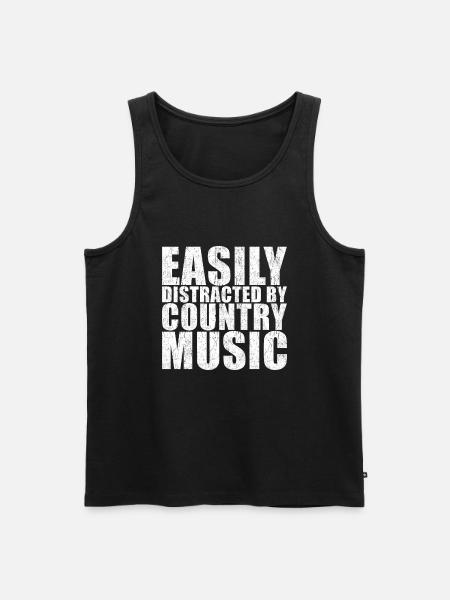 Country Music - Men's Premium Organic Tank Top - black