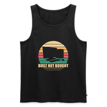 PC selber bauen - Männer Premium Bio Tank Top - Schwarz - Vorne - AI Model Male 178 light (178cm)