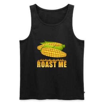 Corn - Men's Premium Organic Tank Top - black - Front - AI Model Male 178 light (178cm)