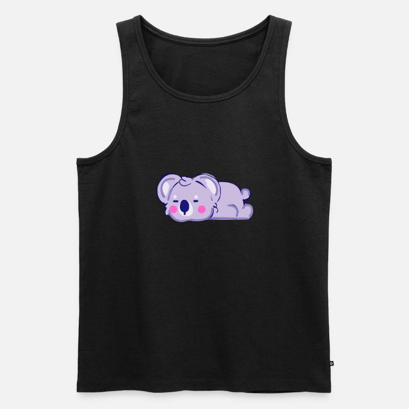 Schlafendes Koala - Männer Premium Bio Tank Top - Schwarz