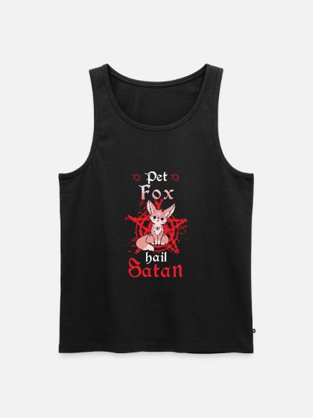 Pet Fox Hail Satan - Men's Premium Organic Tank Top - black
