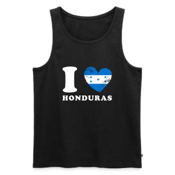 J’adore le Honduras - Débardeur bio Premium Homme - noir - Devant - AI Model Male 178 light (178cm)