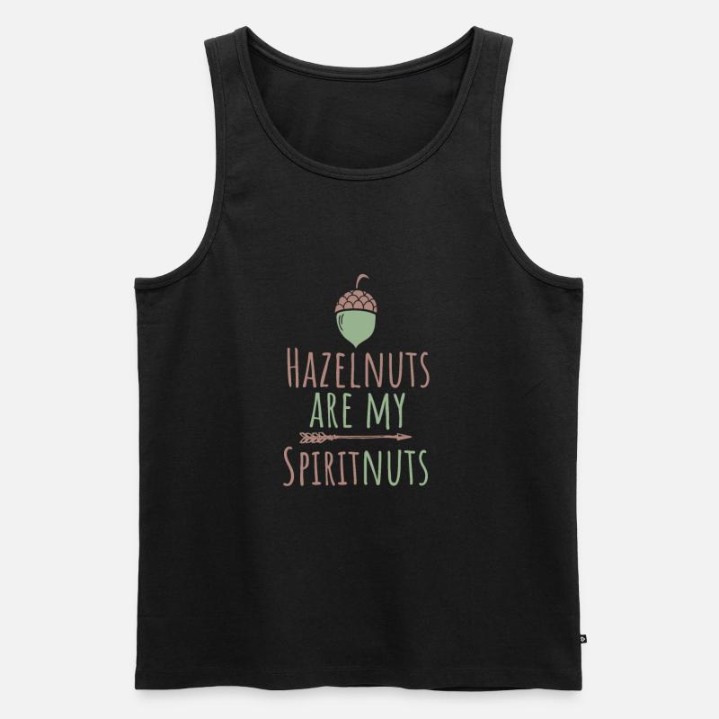 Haselnuss - Männer Premium Bio Tank Top - Schwarz