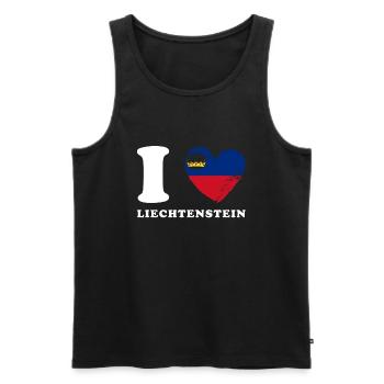 J’adore le Liechtenstein - Débardeur bio Premium Homme - noir - Devant - Michal (187cm)