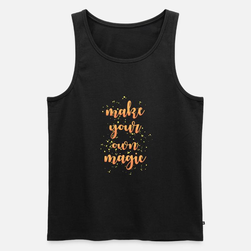 Magie Spruch - Männer Premium Bio Tank Top - Schwarz