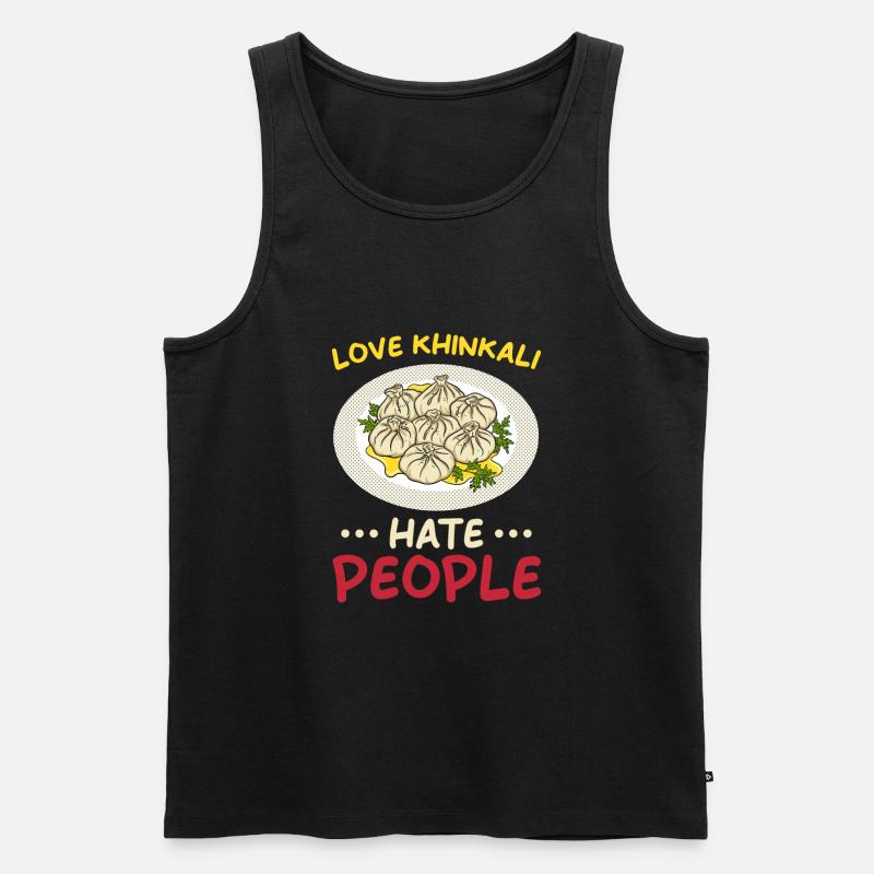 Khinkali - Männer Premium Bio Tank Top - Schwarz