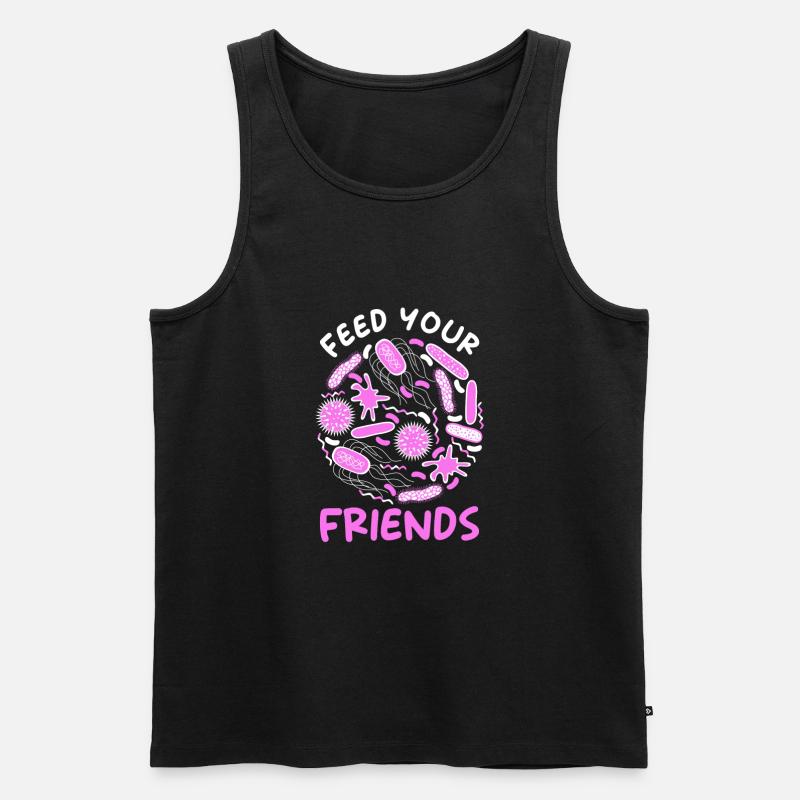 Mikrobiom Spruch - Männer Premium Bio Tank Top - Schwarz