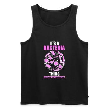 Mikrobiom Spruch lustig - Männer Premium Bio Tank Top - Schwarz - Vorne - Michal (187cm)