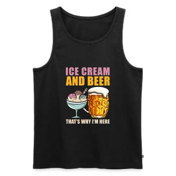 Eis - Männer Premium Bio Tank Top - Schwarz - Vorne - AI Model Male 178 light (178cm)