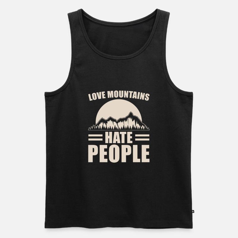 Berge - Männer Premium Bio Tank Top - Schwarz