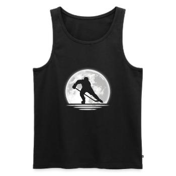 Joueurs de hockey sur glace - Débardeur bio Premium Homme - noir - Devant - Michal (187cm)
