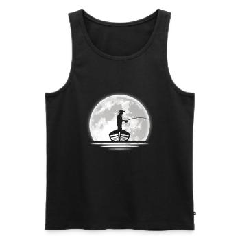 Angler - Männer Premium Bio Tank Top - Schwarz - Vorne - Michal (187cm)