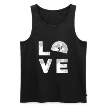 Ski - Men's Premium Organic Tank Top - black - Front - AI Model Male 178 light (178cm)