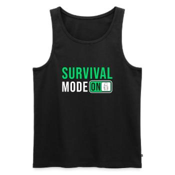 Prepper Survival Outdoor Dicton - Débardeur bio Premium Homme - noir - Devant - Michal (187cm)