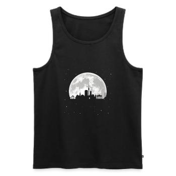Berlin skyline - Männer Premium Bio Tank Top - Schwarz - Vorne - AI Model Male 178 light (178cm)