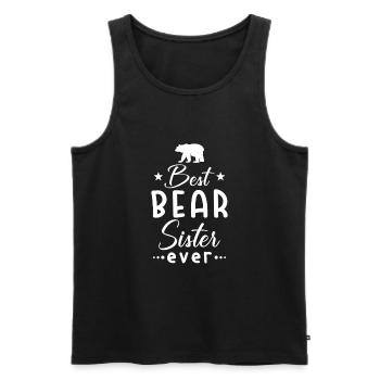 Sœur Ours Sœur - Débardeur bio Premium Homme - noir - Devant - AI Model Male 178 light (178cm)