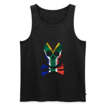 Drapeau de l’Afrique du Sud - Débardeur bio Premium Homme - noir - Devant - Michal (187cm)