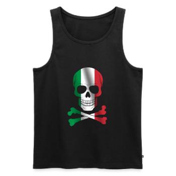 Drapeau de l’Italie - Débardeur bio Premium Homme - noir - Devant - Michal (187cm)
