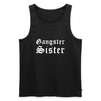 Gangster Sister - Men's Premium Organic Tank Top - black - Front - Michal (187cm)