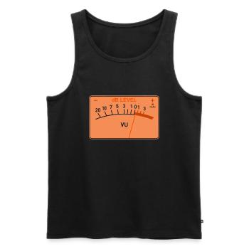 Volume Meter - Men's Premium Organic Tank Top - black - Front - AI Model Male 178 light (178cm)
