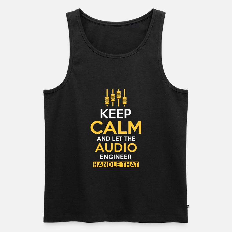 Audio Ingenieur Tontechniker Geschenk - Männer Premium Bio Tank Top - Schwarz
