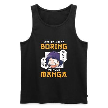 Manga Life serait ennuyeux sans Manga - Débardeur bio Premium Homme - noir - Devant - AI Model Male 178 light (178cm)