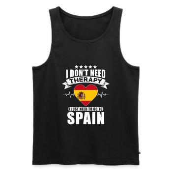 Espagne Je n’ai pas besoin de thérapie - Débardeur bio Premium Homme - noir - Devant - Michal (187cm)