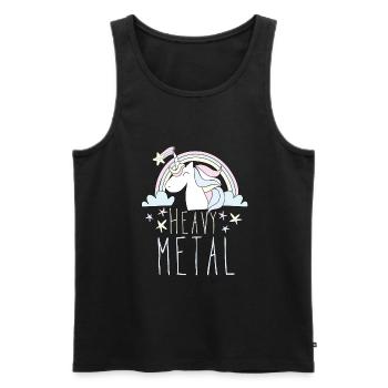 Licorne Heavy Metal - Débardeur bio Premium Homme - noir - Devant - Michal (187cm)