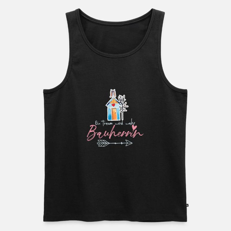 Bauherrin - Männer Premium Bio Tank Top - Schwarz