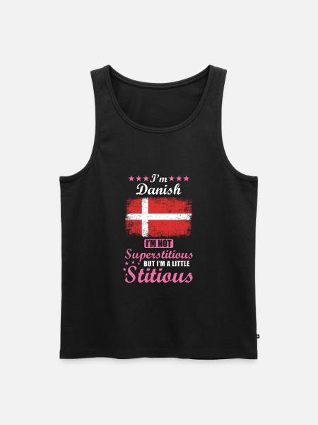 Dane Mrs. Superstitious Stitious - Men's Premium Organic Tank Top - black