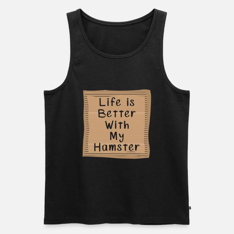 Hamster - Männer Premium Bio Tank Top - Schwarz
