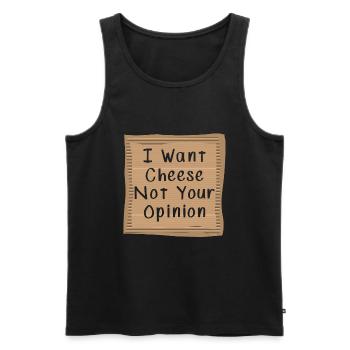 I want Chess not your Opinion - Männer Premium Bio Tank Top - Schwarz - Vorne - AI Model Male 178 light (178cm)