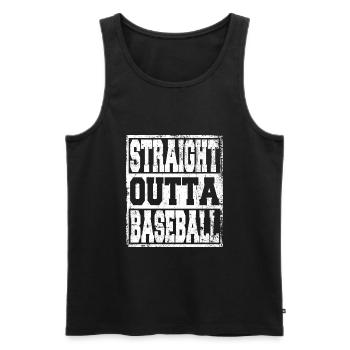 Baseball saying funny - Men's Premium Organic Tank Top - black - Front - AI Model Male 178 light (178cm)