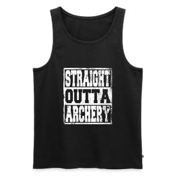 Archery saying funny - Men's Premium Organic Tank Top - black - Front - Michal (187cm)