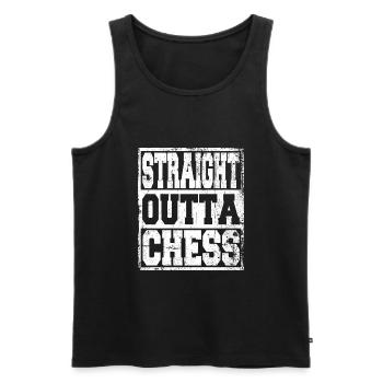 Chess saying funny - Men's Premium Organic Tank Top - black - Front - AI Model Male 178 light (178cm)