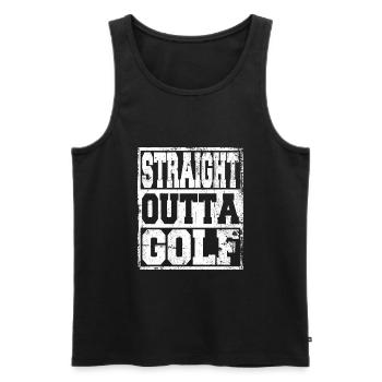 Golf saying funny - Men's Premium Organic Tank Top - black - Front - AI Model Male 178 light (178cm)