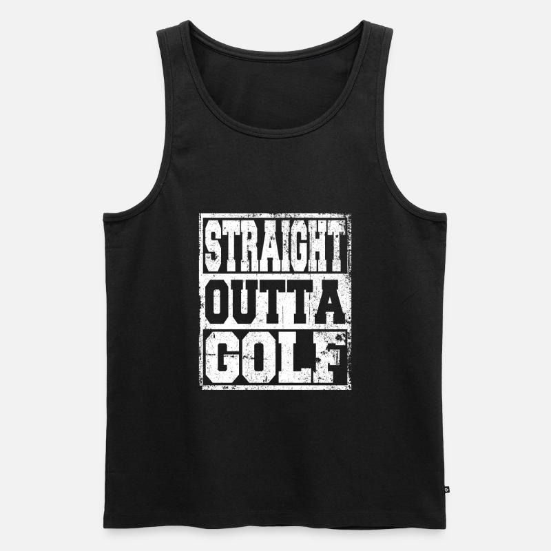 Golf Spruch lustig - Männer Premium Bio Tank Top - Schwarz