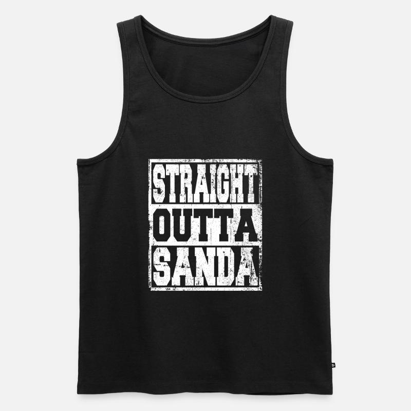 Sanda Spruch lustig - Männer Premium Bio Tank Top - Schwarz