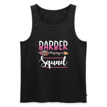 Friseurin Gruppe - Männer Premium Bio Tank Top - Schwarz - Vorne - AI Model Male 178 light (178cm)