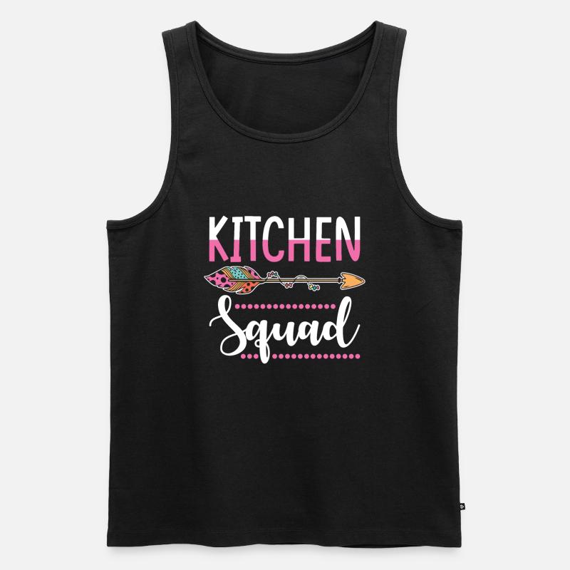 Küchen MItarbeiterin Gruppe - Männer Premium Bio Tank Top - Schwarz