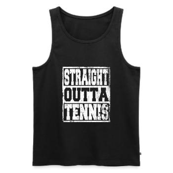 Tennis saying funny - Men's Premium Organic Tank Top - black - Front - Michal (187cm)