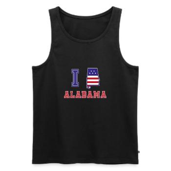 Alabama USA I love Albama - Männer Premium Bio Tank Top - Schwarz - Vorne - Michal (187cm)