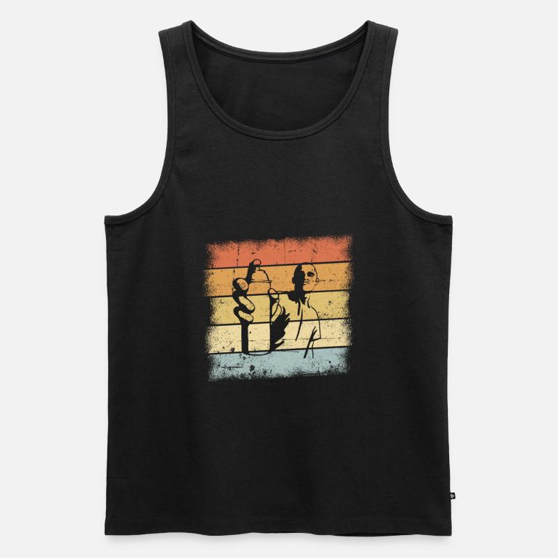 Graffiti Sprüher Design - Männer Premium Bio Tank Top - Schwarz