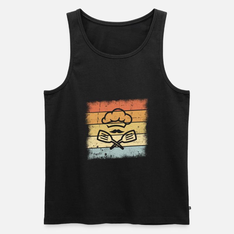 Koch Geschenk - Männer Premium Bio Tank Top - Schwarz