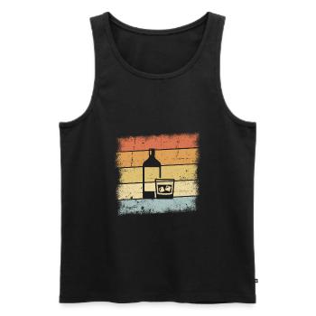 Whisky Geschenke - Männer Premium Bio Tank Top - Schwarz - Vorne - Michal (187cm)