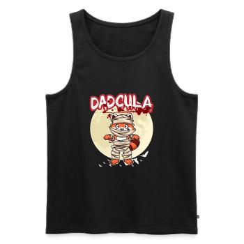 Dadcula Dracula Vampire Dad Funny Halloween Party - Männer Premium Bio Tank Top - Schwarz - Vorne - Michal (187cm)