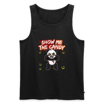 Montrez-moi le truc ou la friandise du costume d’Halloween - Débardeur bio Premium Homme - noir - Devant - Michal (187cm)